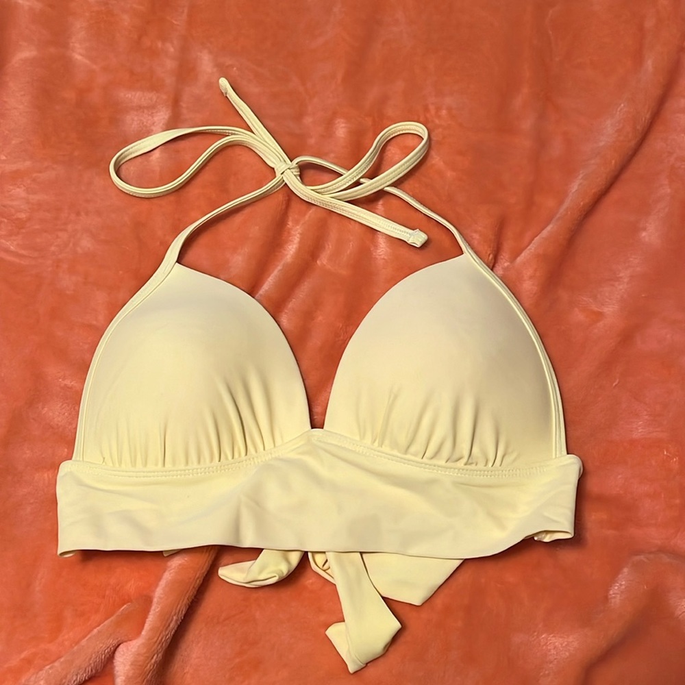 yellow aerie bikini top size small